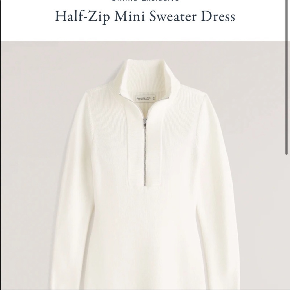 Abercrombie Half-Zip Mini Sweater Dress